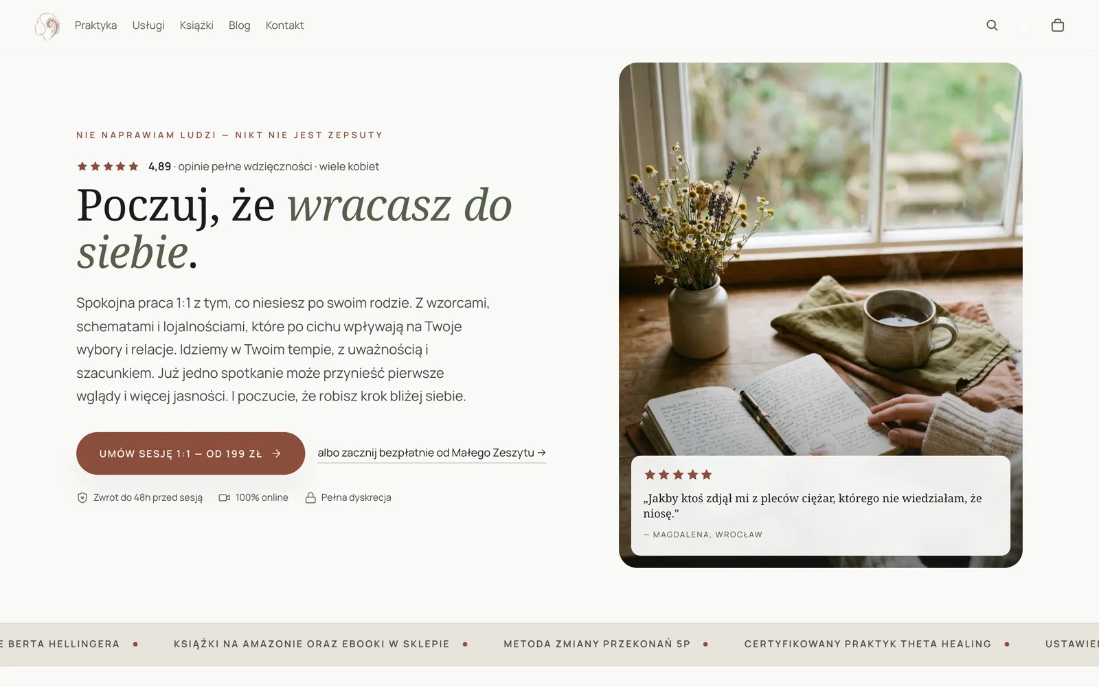 Wewnątrz na Zewnątrz — The Polish-market personalized-PDF store that proved the playbook.